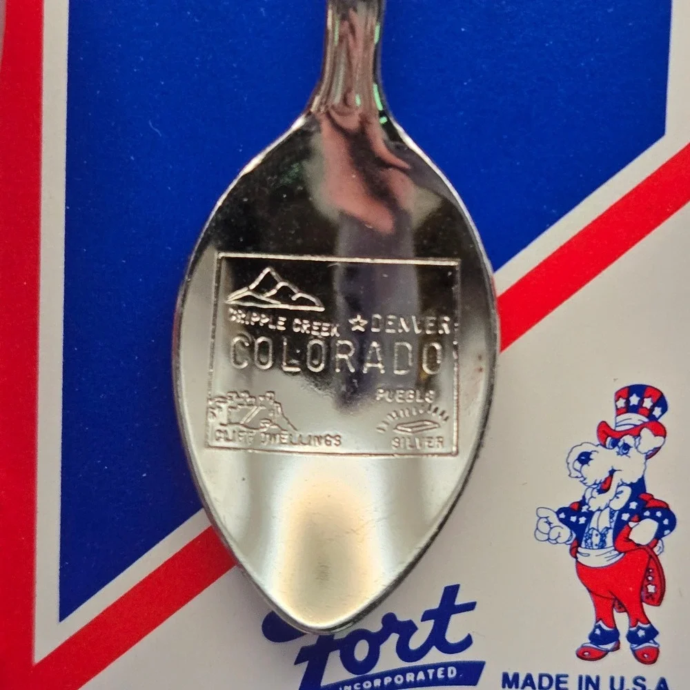 Colorado Vintage Souvenir Spoons Fort Inc & Royal Gorge Aspen Skier